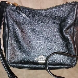 Coach Pebbled Black Leather Crossbody